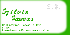 szilvia hamvas business card